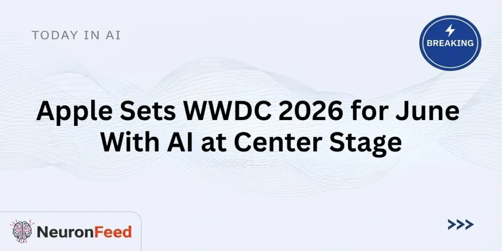 Apple Sets WWDC 2026 for June